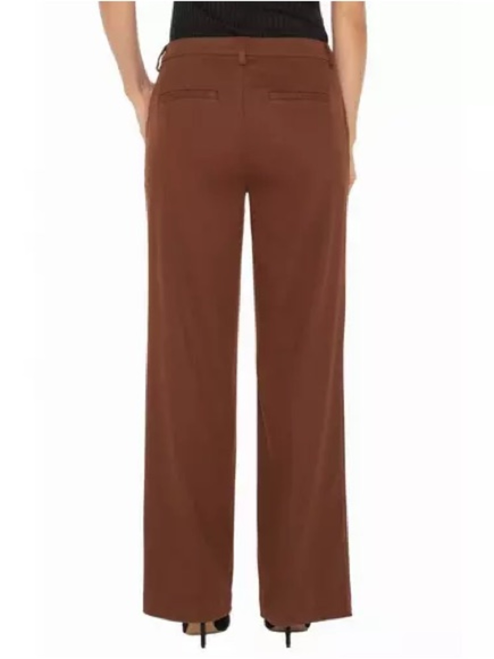 New Liverpool Kelsey Wide Leg Trouser Pants Saddle Brown Sz 6 / 28 - Picture 2 of 14